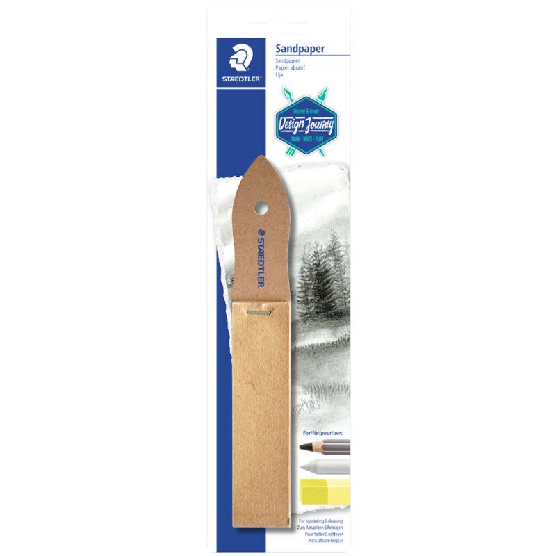 STAEDTLER sanding paper Design Journey, 12 sheets, on boards with handle
